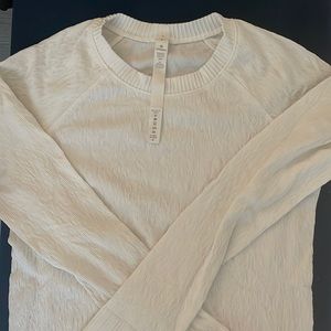 White Lululemon Rest Less Pull-over